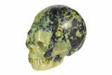 Realistic, Polished Yellow Turquoise Jasper Skull #116540-1